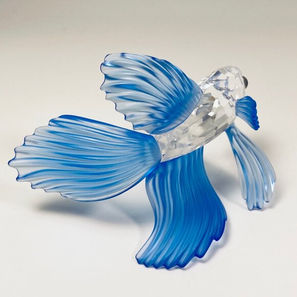 Swarovski VTG Blue Beta Siamese Fighting Fish Crystal #A7644 Figurine Retired - Picture 3 of 8
